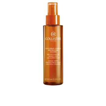Olio spray per capelli che protegge i colori