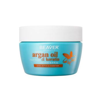 Maschera riparatrice per capelli all'argan oil e keratin