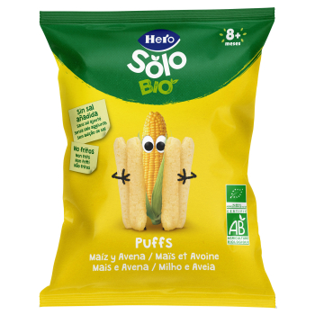 Solo Bio Snack Puffs Mais e Avene +8 mesi