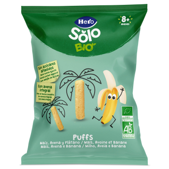 Solo Bio Snack Puffs Mais, Avene e Banana +8 Mesi