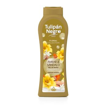 Gel da bagno con fragranza intensa all'ambra e al sandalo