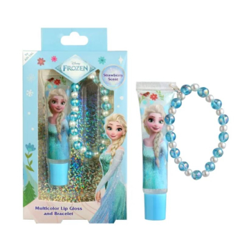 Błyszczyk do Ust Frozen Wielokolorowy i Bransoletka