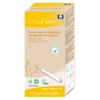 Tampone in cotone bio regolare con applicatore