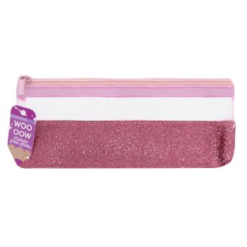 Beauty-case rosa glitterato
