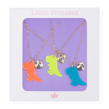 Little Princess Set 3 Collane BFF Dinosauro