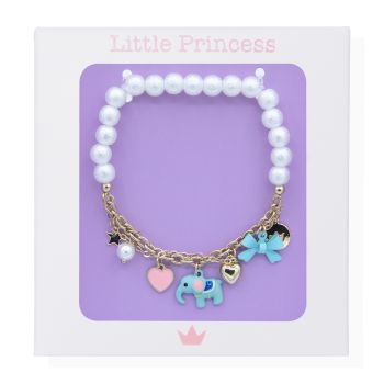 Little Princess Bracciale metà perle e ciondoli Little Princess Bracciale metà perle e ciondoli