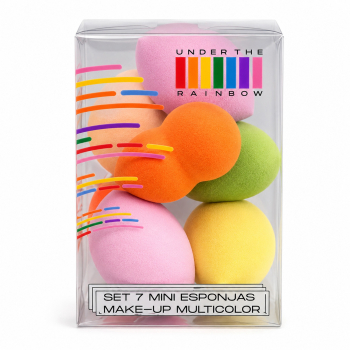  Set de 7 Mini Éponges de Maquillage Multicolores