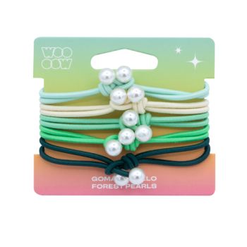Set di 5 cerchietti per capelli con perle