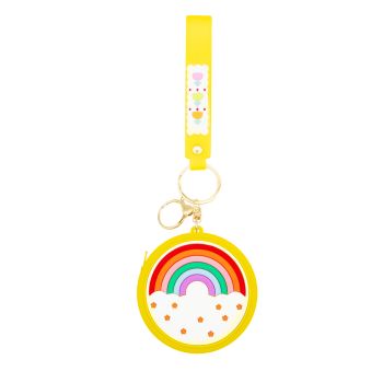 Portachiavi arcobaleno con portafoglio