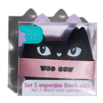 Set 2 spugne per gatti neri
