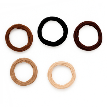 Set 5 Elastici per Capelli Texture Morbida