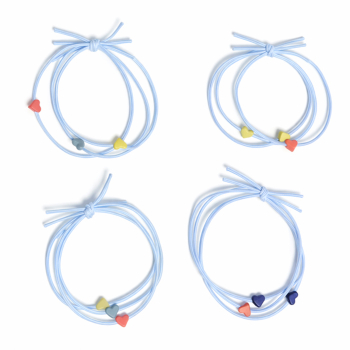 Set 4 Elastici Wavy Hearts