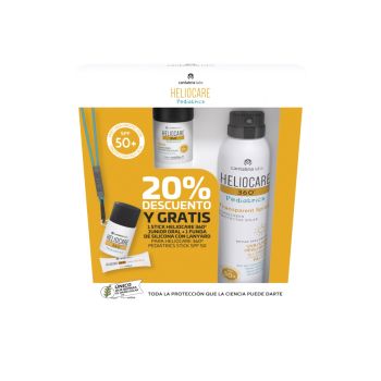 Pack Heliocare 360º Pediatrics Stick viso + Spray fotoprotettore + Regali in omaggio