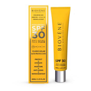 Fluido viso antietà all'acido ialuronico SPF30