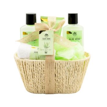 Cestino di vimini all'aloe vera