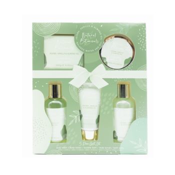Set da bagno all'olio di jojoba, vaniglia e mandorle di Natural Botanicals