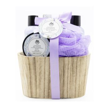 Set da bagno a forma di cubo in legno di Lavender Botanique