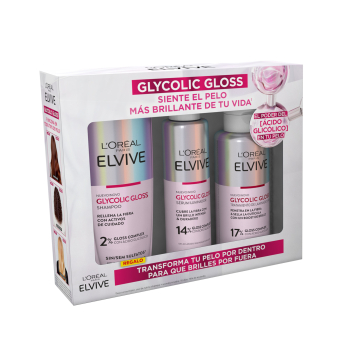 Pack Elvive Glycolic Gloss Shampoo + Trattamento Laminante + Siero