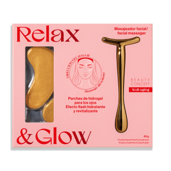Beauty Concept Relax &amp; Go Set di patches per occhi e massaggiatore
