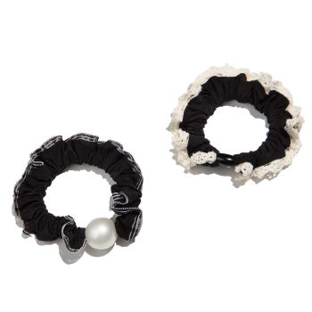 Oh my hair set 2 elastici in lacer perlato