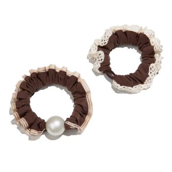 Oh my hair set 2 elastici in lacer perlato