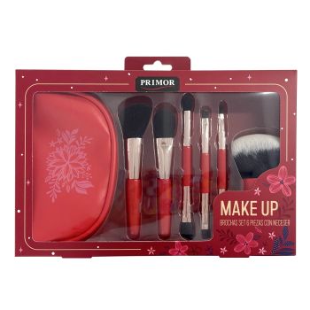 Set di pennelli per il trucco 6 pezzi + beauty-case