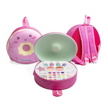 Gustoso make-up a forma di ciambella nello zaino