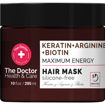 Maschera per capelli a massima energia con cheratina + arginina + biotina