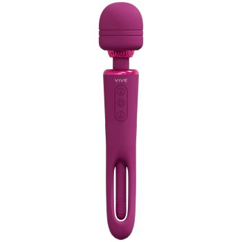 Vibratore e bacchetta Kiku a doppio pulsante con innovativo stimolatore