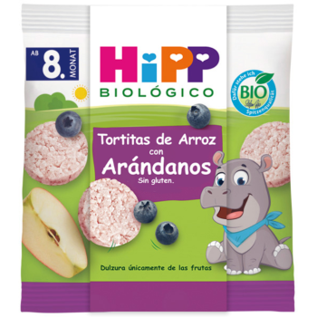 Frittelle di riso con mirtilli +8 mesi