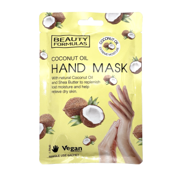 Maschera per le mani all'olio di cocco