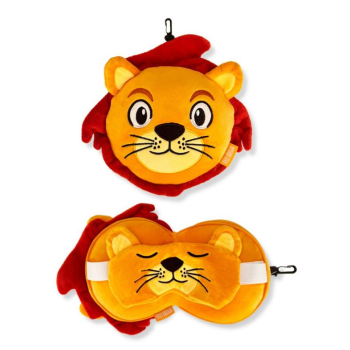 Oreiller de Voyage avec Masque de Nuit Zoo Nap Lion