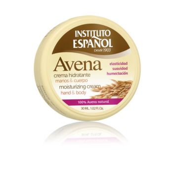 Barattolo di crema per il corpo a base di avena