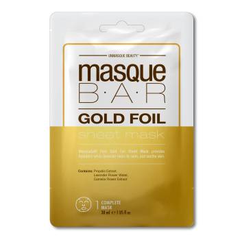Maschera per il viso in lamina d'oro