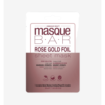 Maschera per il viso in lamina d'oro rosa