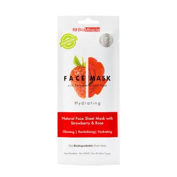 Maschera idratante per il viso alla fragola &amp; rose