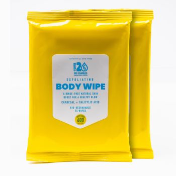 Salviette scrub per il corpo con carbone e acido salicilico