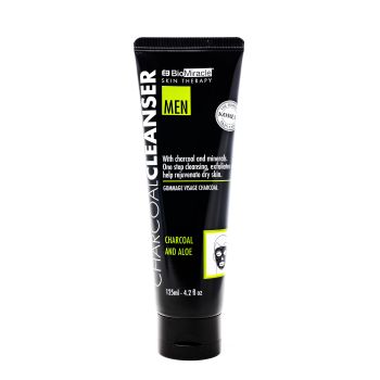 Detergente viso con carbone e aloe vera per uomo