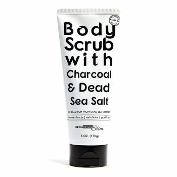 Scrub per il corpo con carbone e sali del Mar Morto