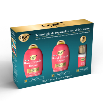 Pack OGX Bond Protein Repair Routine Cheveux Secs et Abîmés