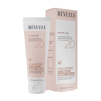 Crema solare quotidiana ialuronica per le mani SPF20