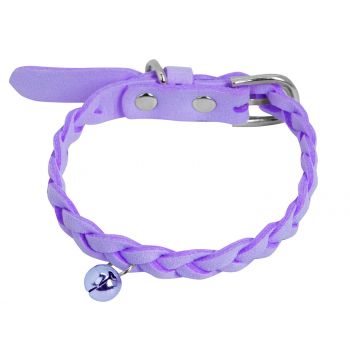 Collana intrecciata Velvet con Cascabel Viola