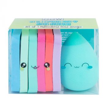 Set 7 spugne trucco miste multicolore Set 7 spugne trucco miste multicolore