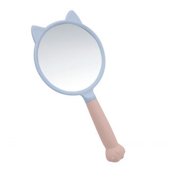 Specchio a mano con orecchie di gatto