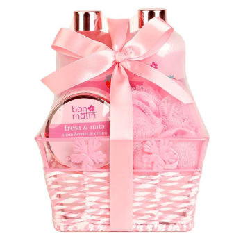 Bon Matin Cestino da Bagno Aroma Fragola e Panna