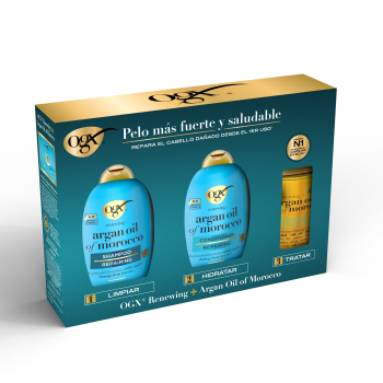 Pack OGX Renewing Argan Oil Of Morocco Cheveux Secs et Abîmés