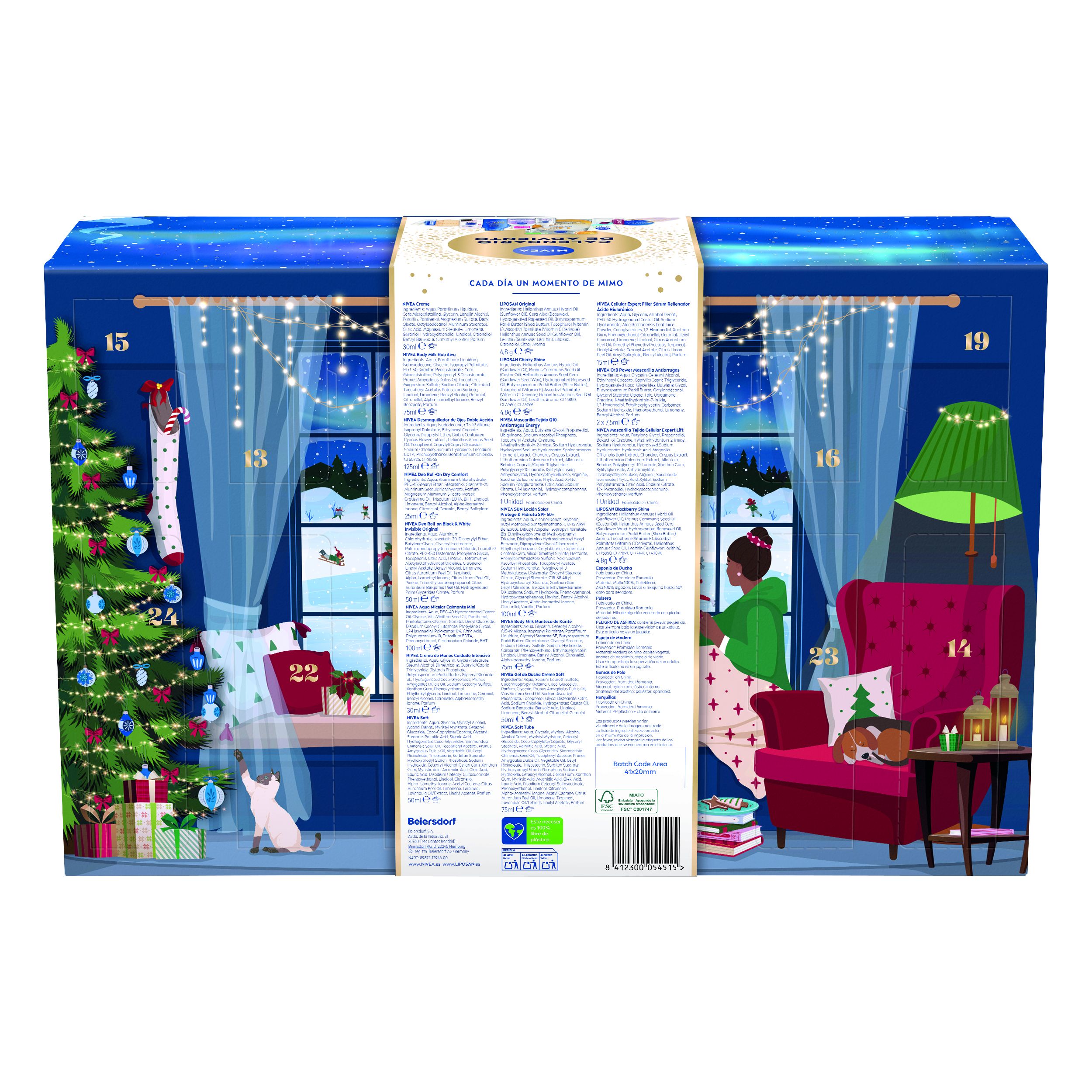 Calendario Dell'Avvento 2025 NIVEA - 24 Finestrelle Con Prodotti Beauty E Accessori, Per Donna E Ragazza