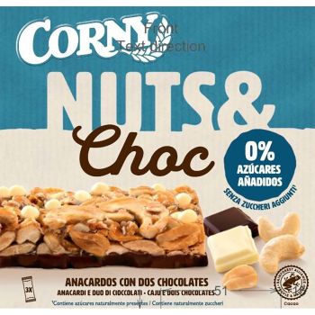 Barres Noix & Choc au Cajou avec 2 Chocolats