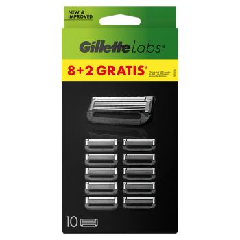 Gillette Labs - Pack risparmio 8+2 Ricariche per Macchine