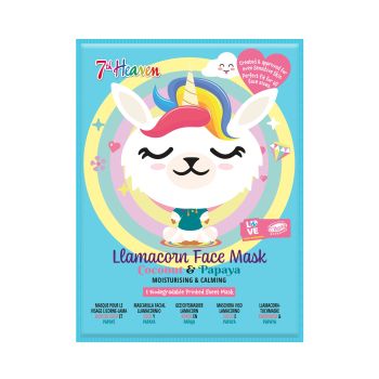 Masque pour le Visage en Tissu Llamacorn